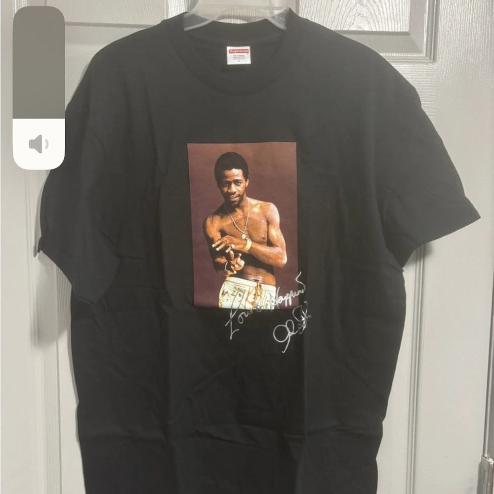 Supreme Black Graphic Tee with Iconic Print